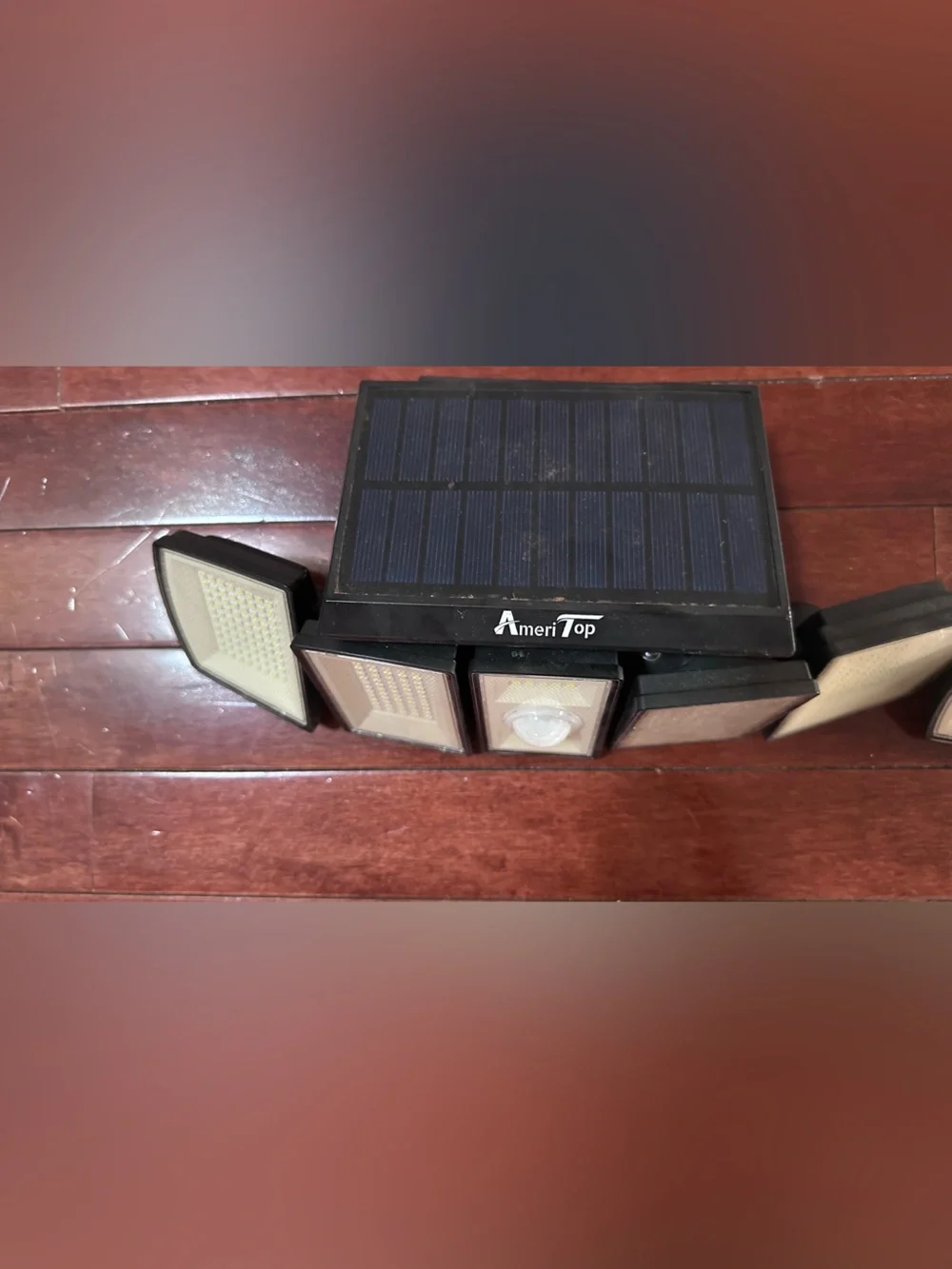 Black Solar LED Motion Sensor Security Lights (Set of 2)